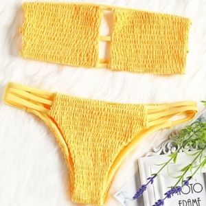 Yellow Bandeau Bikini